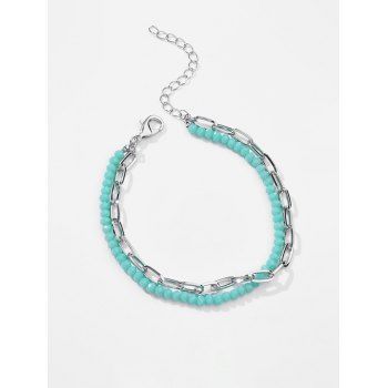 

2Pcs Beading Figaro Chain Anklets, Multicolor a