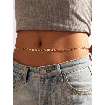 

Beach Geometric Hollow Out Belly Chain, Golden