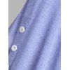 T-shirt Mouchoir Applique Fleuri à Manches en Dentelle de Grande Taille - Violet clair L | US 12