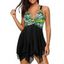 Maillot de Bain Tankini Mouchoir Tordu en Maille à Pois - Vert clair XL