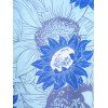 Débardeur Superposé Evasé à Imprimé Fleuri de Grande Taille - Bleu clair L