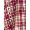 Plaid Crisscross Suspender Skirt - DEEP RED XXL