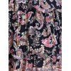 Robe Superposée à Imprimé Fleurie et Cachemire Ourlet à Volants - multicolor XL