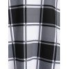 Robe Mouchoir à Carreaux avec Bouton - Noir XL