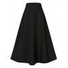Bowknot Back Zip Maxi Skirt - BLACK S