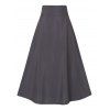 Bowknot Back Zip Maxi Skirt - GRAY XL