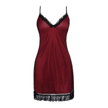 

Ruffled Lace Hem Fishnet Insert Mini Dress, Multicolor