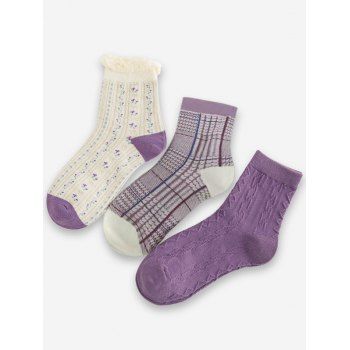 

Jacquard Printed Cotton Socks, Multicolor a