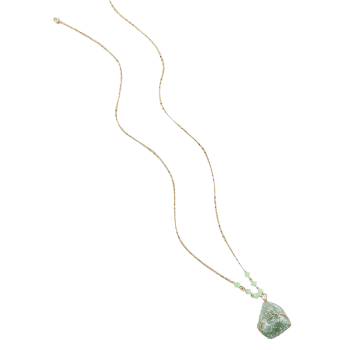 Irregular Natural Stone Crystal Charm Necklace