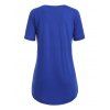 T-shirt à Imprimé Papillon à Manches Raglan - Bleu XXL