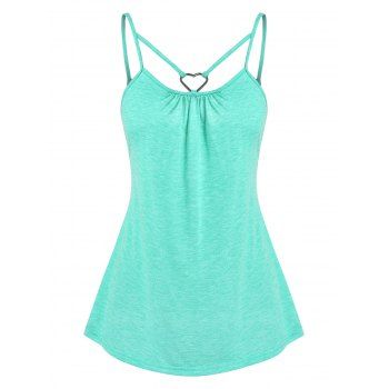 

Strappy Heart Ring Cami Top, Green