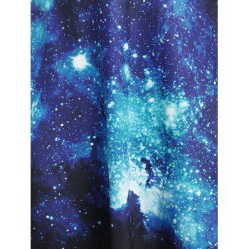 Galaxy Print Strappy Cami Handkerchief Dress