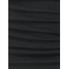 Sleeveless Twist Front Ruched Bodycon Dress - BLACK XL