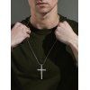 Retro Cross Charm Chain Necklace - SILVER 