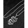 Punk Dragon Shape Pendant Chain Necklace - SILVER 