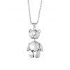 Movable Bear Pendant Necklace - SILVER 