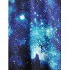 Galaxy Print Handkerchief Dress - multicolor M