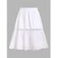 Jupe Festonnée Fleur Brodée Au Crochet Inséré - Blanc M