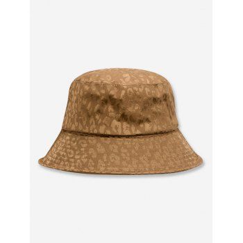 

Jacquard Leopard Pattern Bucket Hat, Coffee