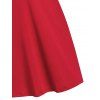 Lace Insert Surplice Sleep Dress - RED XL