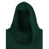 Robe Mini à Capuche Moulante Ceinturée Bicolore - Vert profond L