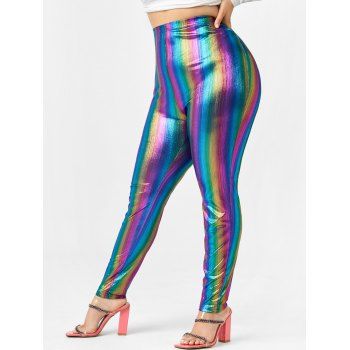 

Plus Size Sparkle Metallic Party Pants, Multicolor