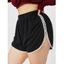 Short à Fente Latérale de Grande Taille à Pompon - Noir L
