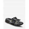Pantoufles de Plage à Double Bride avec Chaîne - Noir EU 39