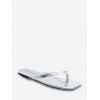 Tongs Plates Minimalistes en Couleur Unie - Gris argenté EU 37