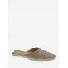 Chaussures à Mules Plates Matelassé en Losanges - Blanche Amande EU 39