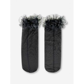 

Sheer Ruffle Edge Ankle Socks, Multicolor d