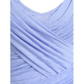 Plus Size Crossover Ruched T-shirt