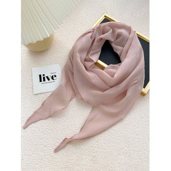 

Solid Cotton Linen Casual Rhombic Scarf, Light pink