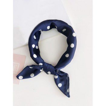 

Printed Polka Dot Satin Square Scarf, Cadetblue
