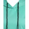 Lace Up Mini Hoodie Dress - LIGHT GREEN XL