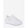 Chaussures de Baskets Plate-forme Panneau en Maille à Lacets - Blanc EU 38