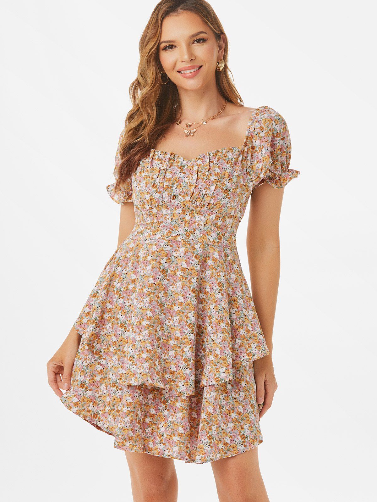 Ditsy Floral Cottagecore Chic Dress