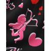 Heart Cupid Print Sleeveless Dress - multicolor XL