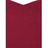 Robe Style Marin à Epaule Ouverte à Manches Longues - Rouge XL