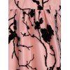 Robe de Soirée d'Eté en Ligne A Évasée Florale à Superposition en Maille - Rose clair M