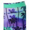 Beach Bikini Swimwear Tropical Palm Swimsuit Twisted Flounce Layered Skort Summer Bathing Suit - GREEN XL