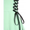 Floral Lace Off Shoulder Dress - LIGHT GREEN XL