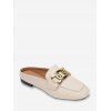 Chaussures à Chaîne à Bout Carré - Beige EU 38
