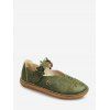 Chaussures Plates Evidées Rétro Barre Fleur - Vert EU 37