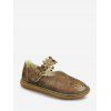 Chaussures Plates Evidées Rétro Barre Fleur - Brun EU 37