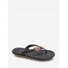 Tongs Plates Matelassées Motif Ours de Plage - Noir EU 37