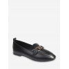 Chaussures Embellies de Chaîne à Bout Carré - Noir EU 39