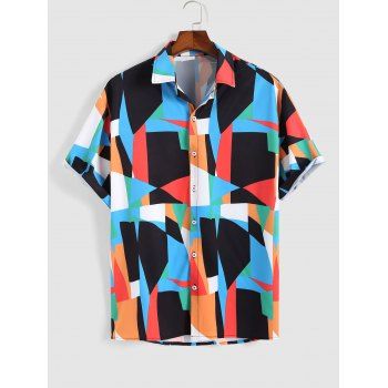 irregular Geometric Figure Short Sleeve Shirt