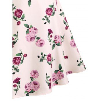 Bowknot Polka Dot Floral Off Shoulder Dress