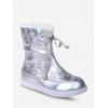 Bottes de Neige Matelassées en Molleton pour Extérieur - Argent EU 37